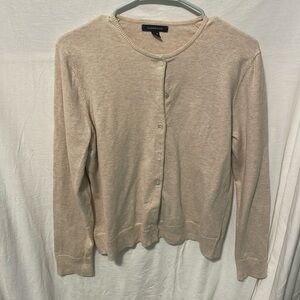 Tan lands end cardigan